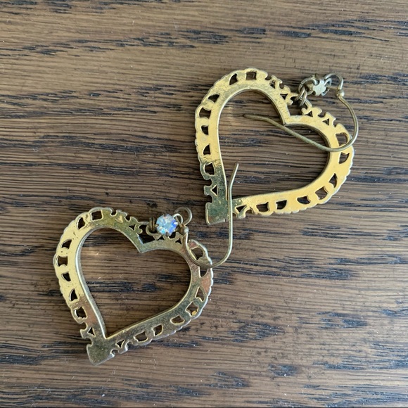 Betsey Johnson Heart Earrings - Picture 2 of 2